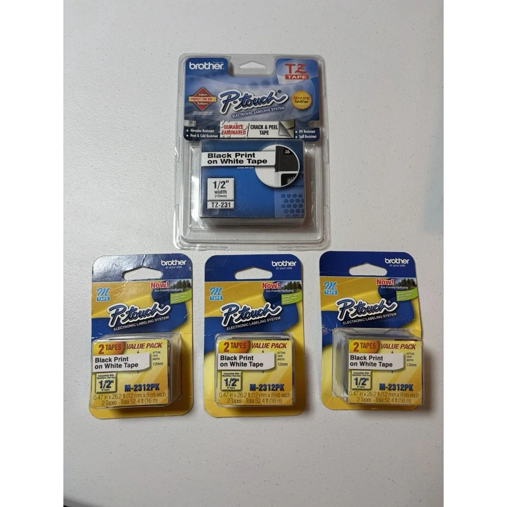 Brother P-Touch PT-1700 Label Maker + TZ-231 Tape + (3) M-2312PK Packs